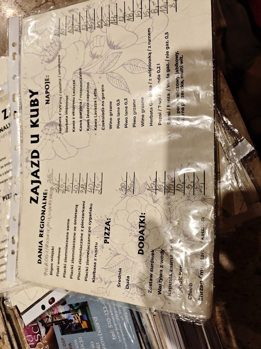 Menu Zajazd U Kuby-6